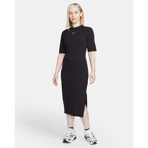 Nike Sportswear Essential Women's Tight black Midi Dress Size M